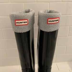 ⭐️Hunter Womens Silver Grey Glitter Cuff Socks⭐️